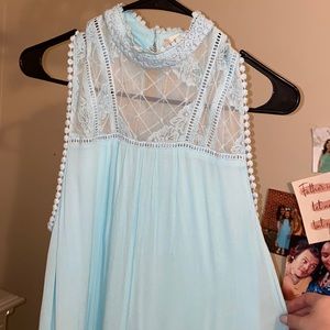 Altar’d State High Neck Blue Dress